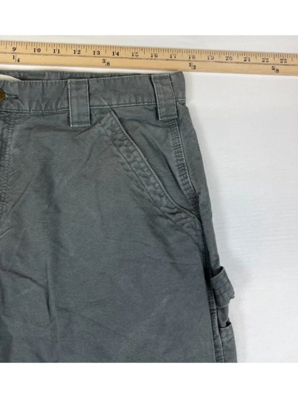 Carhartt B151 FAT Pants Mens 36x32 Gray Dungaree Fit Cotton Canvas - Picture 10 of 10